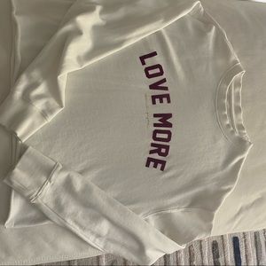 Spiritual gangster white sweatshirt- love more